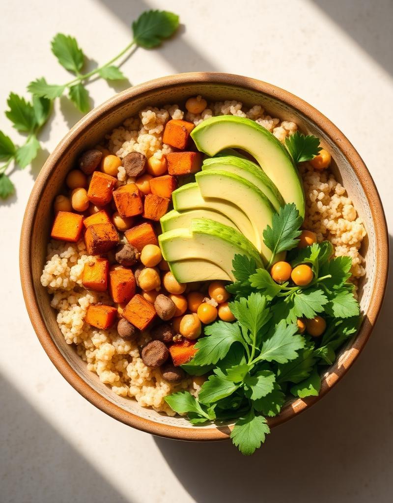 Buddha bowl z komosą i batatem